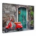Lienzo scooter rojo, 70 x 50 cm