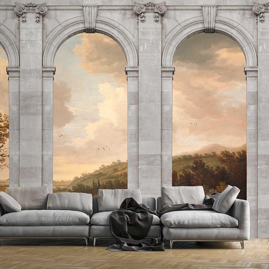 Fotomural Walls by Patel - Castello 1 - wall mural landscape & round arch architecture