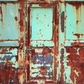 Fotomural Rust mural with metal door in used look - AP Digital 3