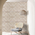 Fotomural Walls by Patel - Photo wallpaper »circulus« - Circular pattern on tile look with 3D effect - Smooth, slightly shiny premium non-woven fabric
