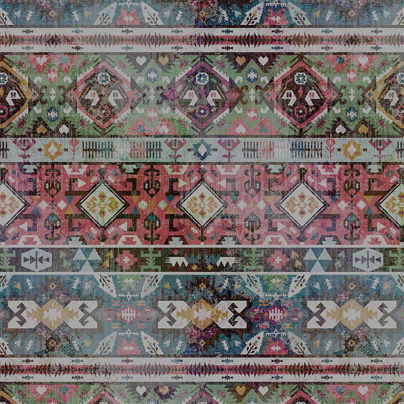 Fotomural Walls by Patel - Photo wallpaper ethnic textile pattern, geometric - Colorful