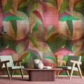 Fotomural Walls by Patel - Photo wallpaper »grandezza« - Abstract colourful leaf design with mosaic structure - Smooth, slightly shiny premium non-woven fabric