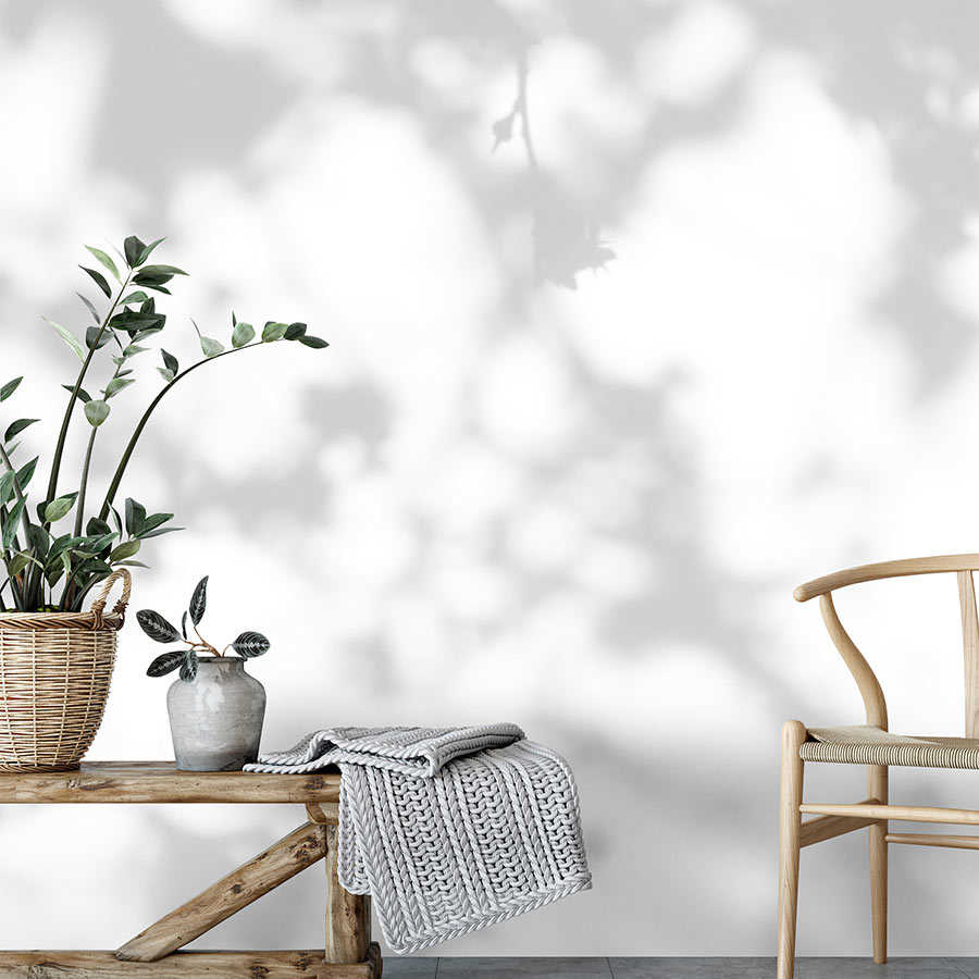 Fotomural Walls by Patel - Light Room 1 - Photo wallpaper nature shadow in grey & white