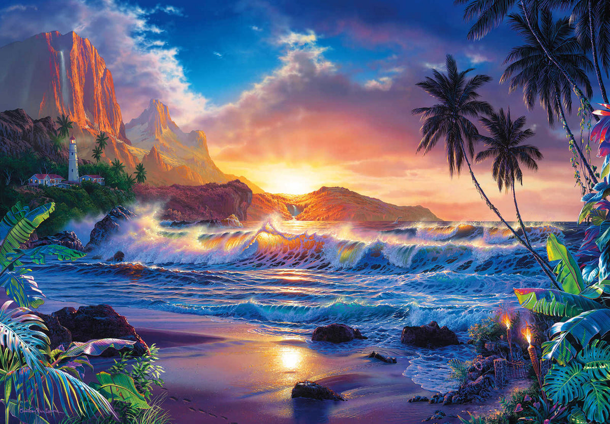 Fotomural Paradise mural with tropical coastal landscape - DD Motive 2