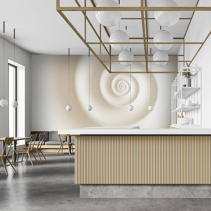Fotomural Walls by Patel - Photo wallpaper »swirl« - Light spiral pattern - Smooth, slightly shiny premium non-woven fabric