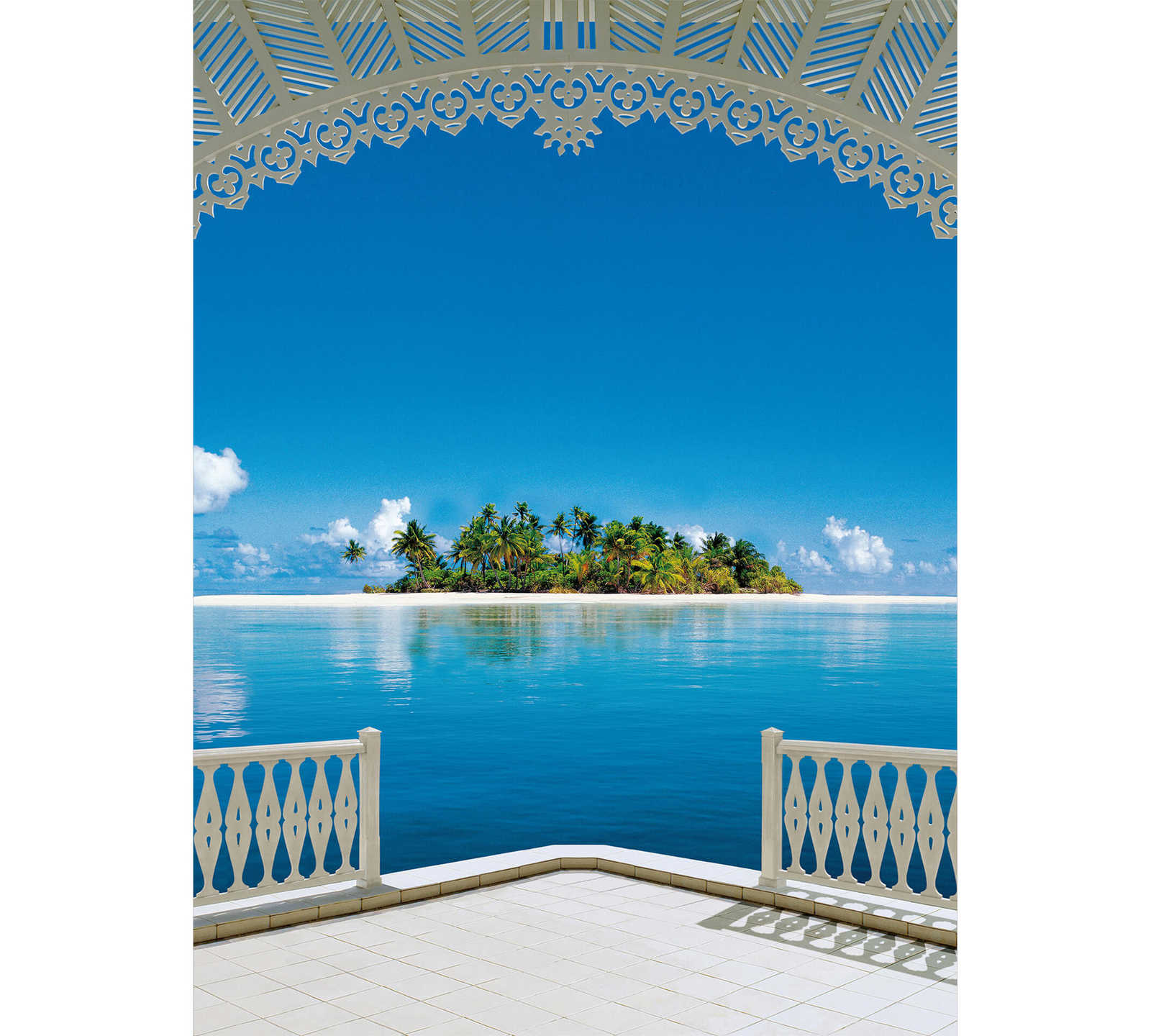 Fotomural Photo wallpaper tropical island view, portrait format - DD Motive 2