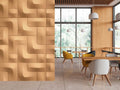 Fotomural Walls by Patel - modulo2 - Photo wallpaper spatial pattern of repeated surface elements - gold