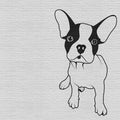 Fotomural Walls by Patel - Tattoo you 2 - French Bulldog Wallpaper, Black and White - Grey, Black