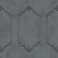 Fotomural Walls by Patel - Vintage look grey photo wallpaper with stucco frame