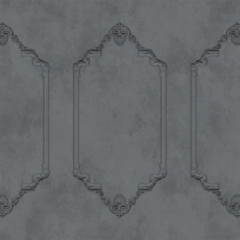 Fotomural Walls by Patel - Vintage look grey photo wallpaper with stucco frame