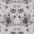 Fotomural Flowered mural with mirror effect - Walls by Patel