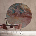 Fotomural Walls by Patel - Jupiter 2 - mural colourful marble circle & plaster look