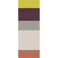 Fotomural Walls by Patel - Geometry Panel 4 - Ribbed Texture, Photo Panel Cross Stripes in Retro Colours - Yellow, Grey