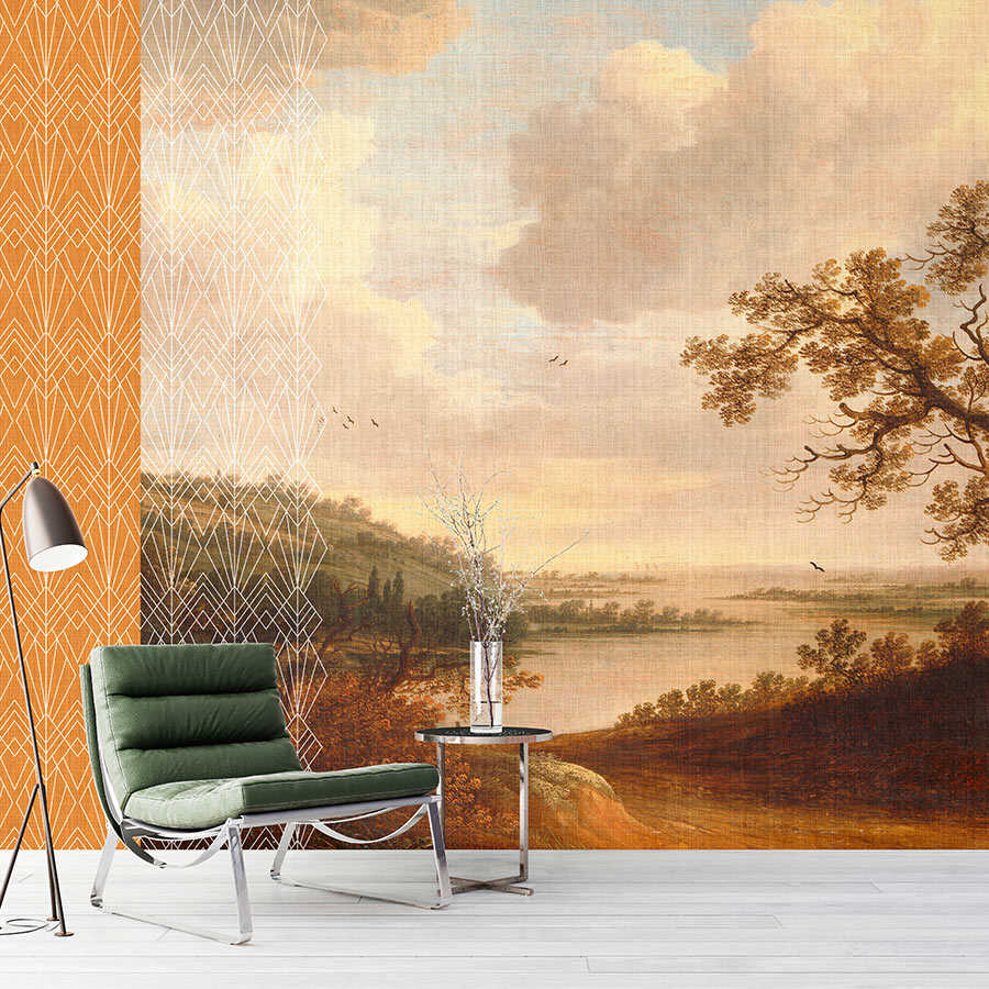 Fotomural Walls by Patel - Cortina 1 - Yellow mural art mix paintings & graphics pattern