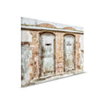Cuadro Pared de Piedra con Puertas de Aseo Vintage | beige, crema