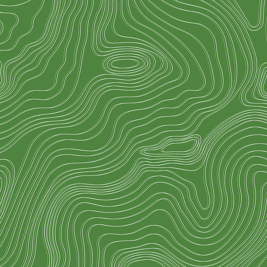 Fotomural Panel XXL 5 - Design wall mural waves and circles pattern green on premium smooth non-woven